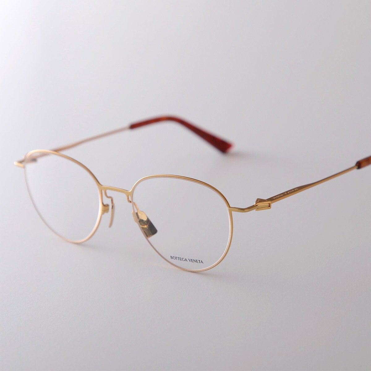 BOTTEGA VENETA ボッテガヴェネタ メガネ BV1269O レディース メンズ ボストン型 メタルフレーム クリングス 002/GOLD-GOLD-TRANSPARENT