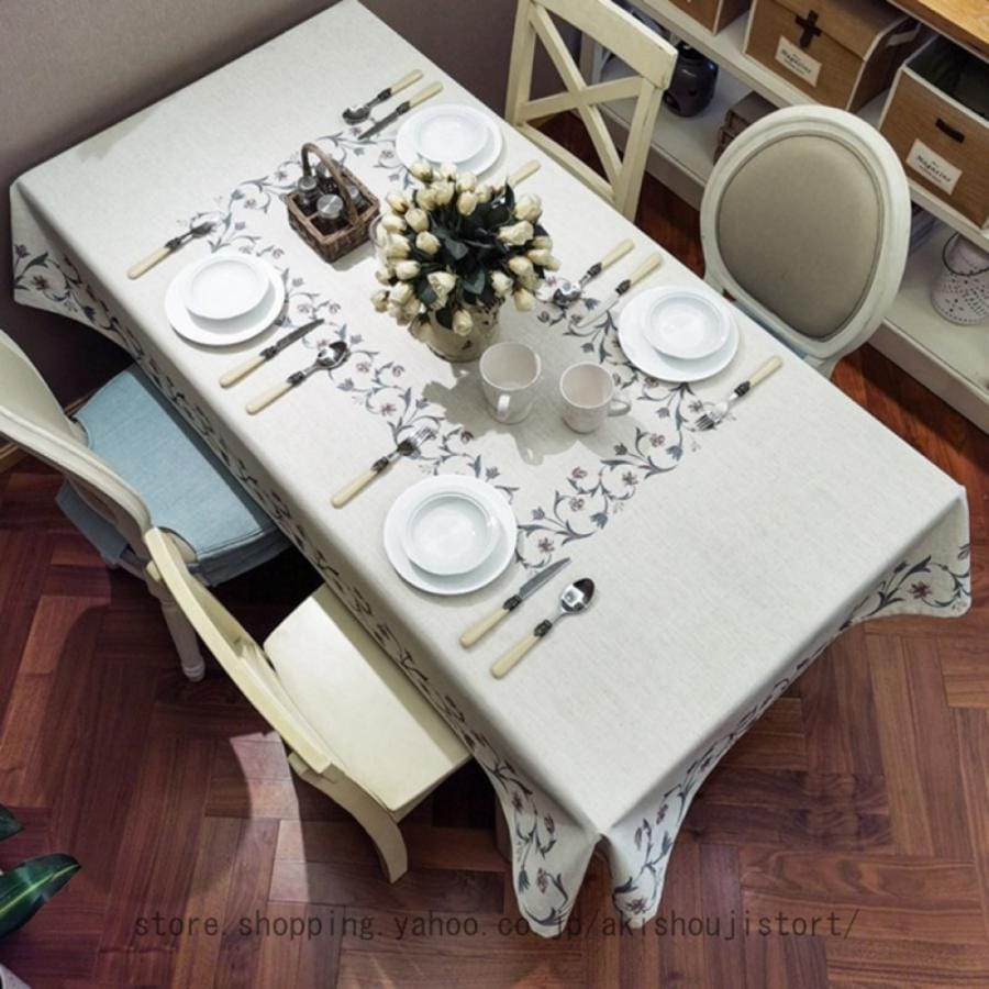 テーブルクロス テーブルカバー おしゃれ 食卓カバー 防塵 厚手 北欧 洗える 長方形 花模様 テーブルクロス 汚れ防止 手入れ簡単 厚手 耐久 耐熱 速乾性 台所