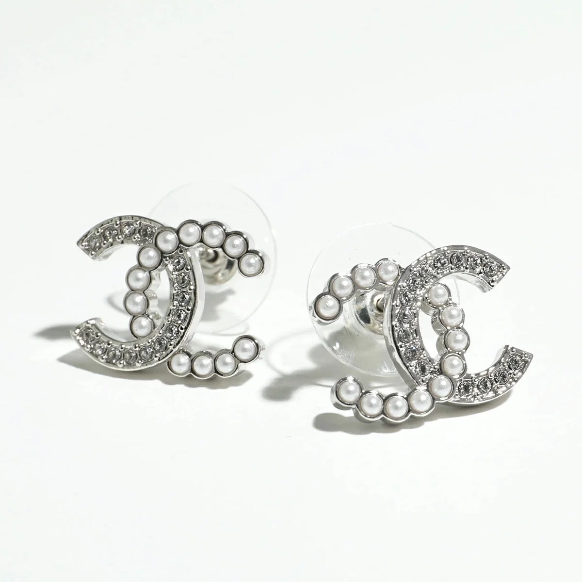 CHANEL シャネル ピアス ABD478 B16782 レディース ココマーク CCロゴ メタル ラインストーン パール スタッド アクセサリー NY391