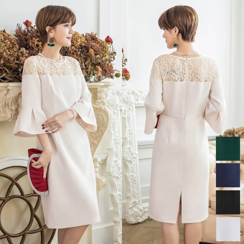 パーティードレス 結婚式 二次会 ワンピース 結婚式 お呼ばれドレス ドレス 結婚式 お呼ばれ 結婚式 パーティードレス 袖あり 大きいサイズ レース ワンピース レース 結婚式 ドレス お呼ばれ ワ
