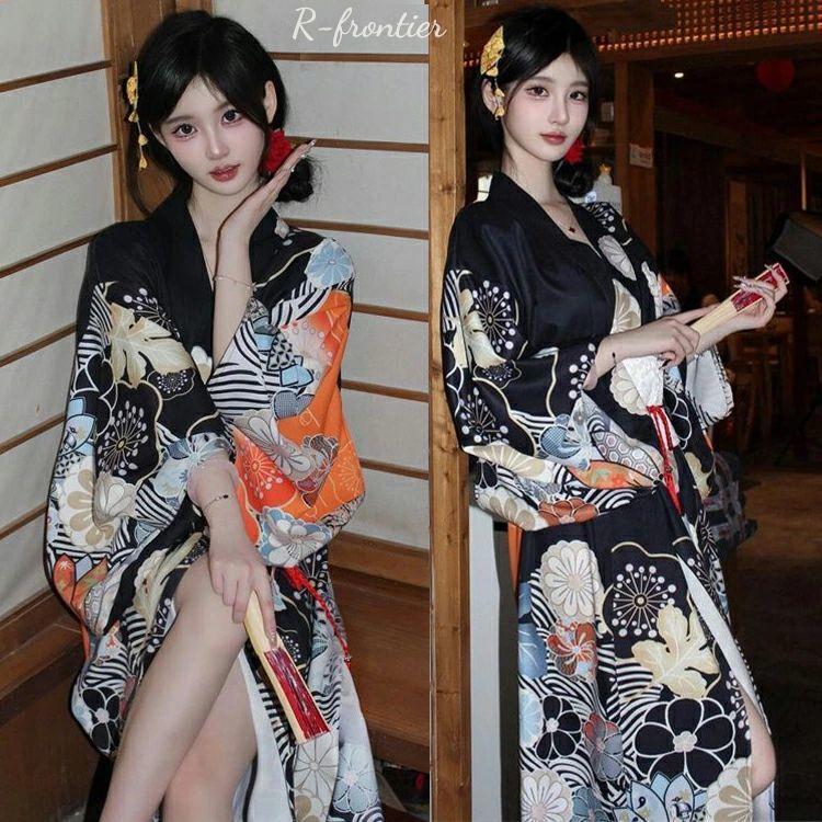 [輸送費無料][七月の新柄]浴衣 レディース ゆかた 女性 浴衣 高校生 浴衣 浴衣 セット 花柄 女性 浴衣 レディース 大人っぽい ゆかた 大人 花火大会 作り帯 帯飾り 髪飾り 帯締め 大きい2