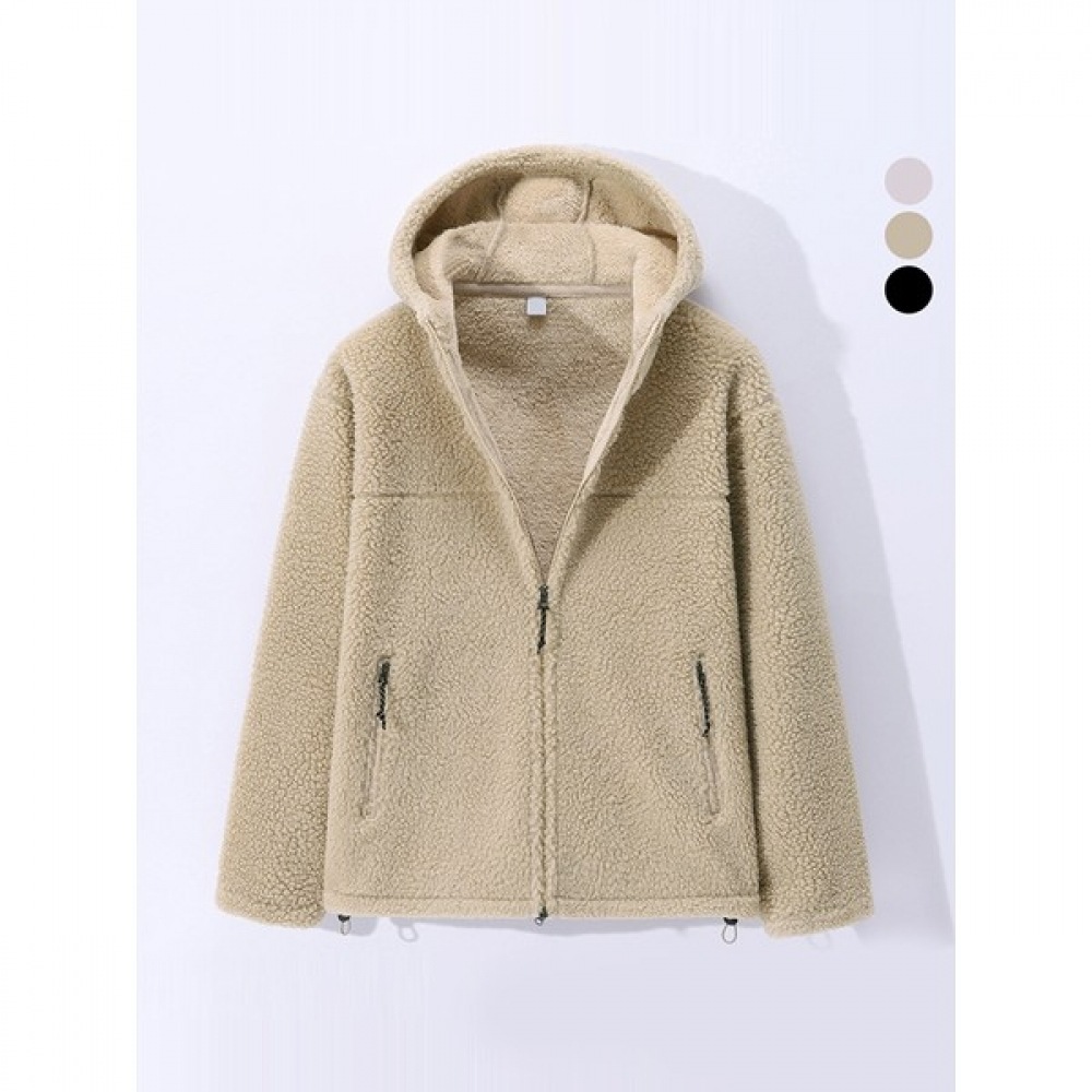 (ジュアンス) フード付きフリースフリースジップアップジャケットジャンパー DRJP6067