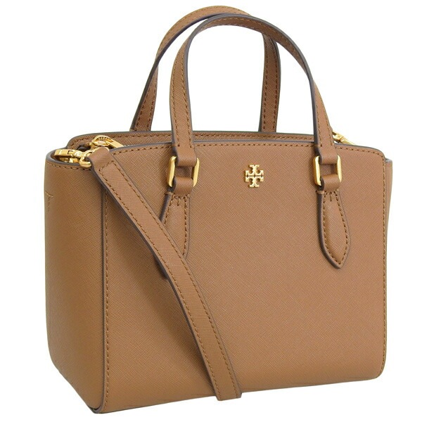 トリーバーチ バッグ レディース トートバッグ アウトレット ブラウン EMERSON MINI TOP ZIP TOTE 138366-909 TORY BURCH