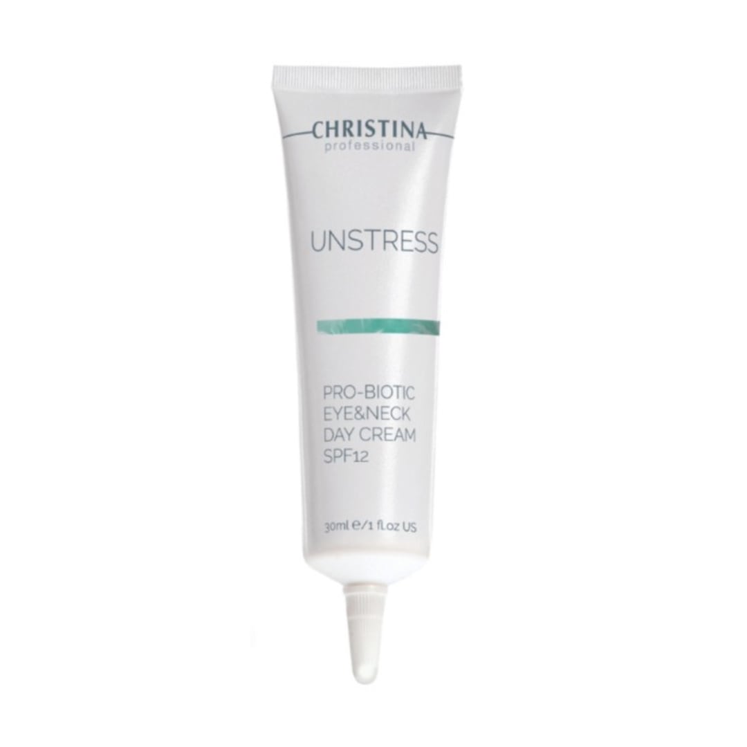 【日本正規品】クリスティーナ　アンストレス　プロバイオティックアイ＆ネックデイクリームSPF12　30ml