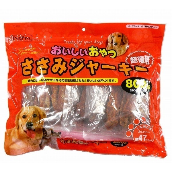 （まとめ買い）おいしいおやつ ささみジャーキー お徳用 800g 犬用 [x3]