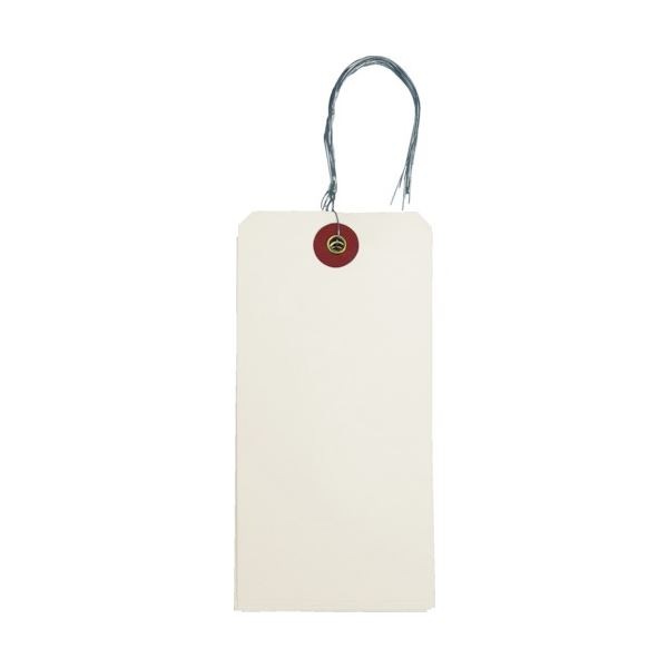 （まとめ）針金付き荷札（ユポ） 120x60mm THNF-L-Y-50 1パック（50枚）[x3]