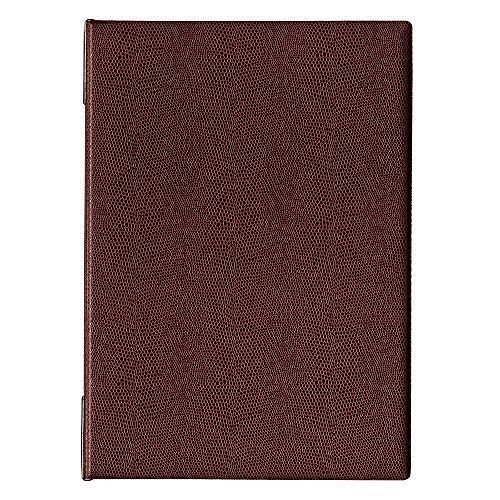 （まとめ買い）オープン工業 メニューファイル（レザー調） A4ファイル 茶 MN-150-BR [x3]