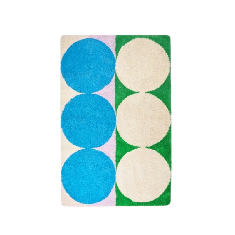 コージービッグラグ FULL OF HAPPINESS CREAM 170x110cm ビッグサイズラグ インテリアラグ リビングマット ふわふわタッチ 滑り止め付き