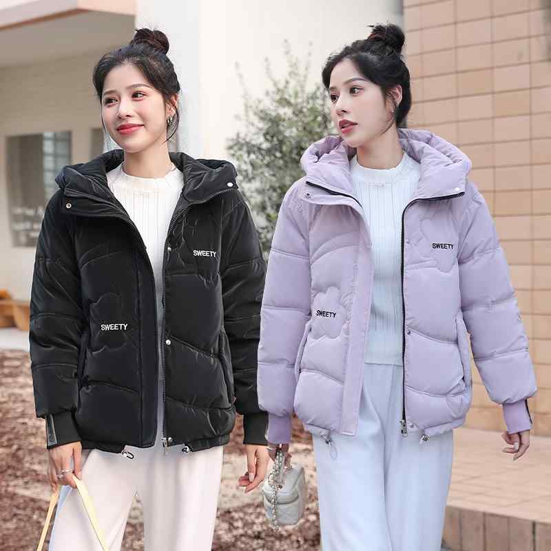 秋服 レディース ファッション オシャレ カワイイ シンプル 大人カワイイ 大きいサイズ ダウン コットンコート 暖かい 冬 フード付き ウエスタンスタイル コート