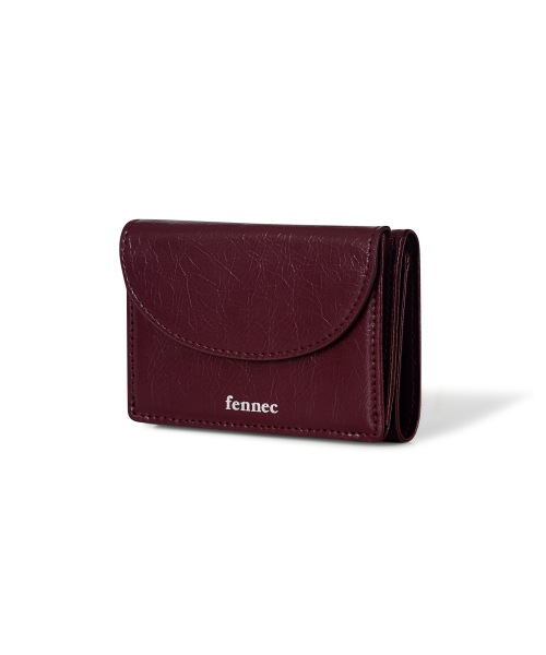 【FENNEC】 CRINKLE HALFMOON MINI WALLET - DEEP CHERRY 財布 正規品
