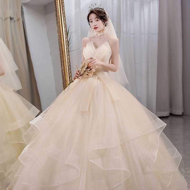 【2枚購入で 3oo円OFF！】シャンパンカラー宴会ドレス気質誕生日成人式司会者美術試験管スリム卒業ドレス女性用スカート