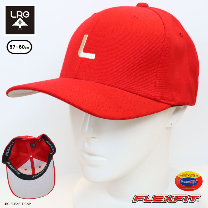 LRG FLEXFIT CAP エルアールジー キャップ 帽子 ロゴ 刺繍 帽子 ヘッドウェア サイズ調整なし ゴム 伸縮 伸びる フレックスフィット perma curv YUPOONG02