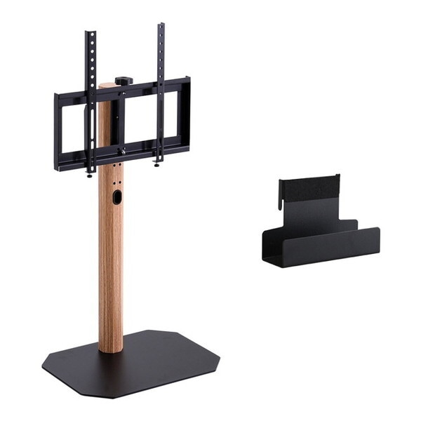 ホームテイスト OTGT-SET 木目が美しい八角壁寄せテレビスタンドロータイプ専用 ハードディスクホルダーセット シャビーオーク メーカー直送