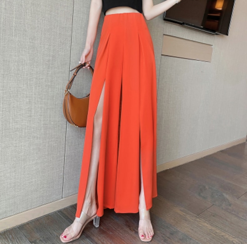 ボトムス パンツ デート ワイドパンツ スリット ハイウエスト かわいい 大人可愛い きれいめ シンプル カジュアル 大人 上品 おしゃれ お洒落 主役級 存在感 春 夏 秋 10代 20代 30代