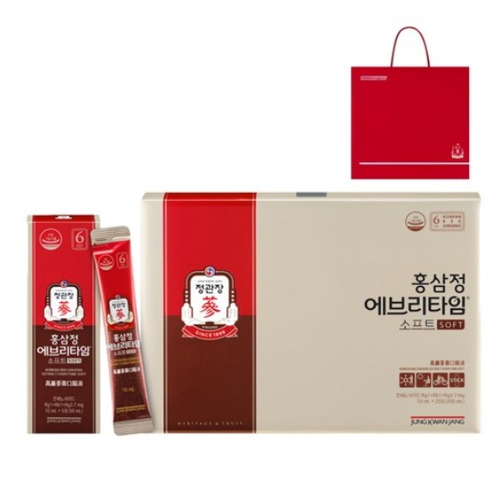 【韓国サプリメント】エブリタイム 紅参正ソフト + ショッピングバッグ 200ml / 鹿茸 / 紅参 / 沈香/ 韓国健康食品