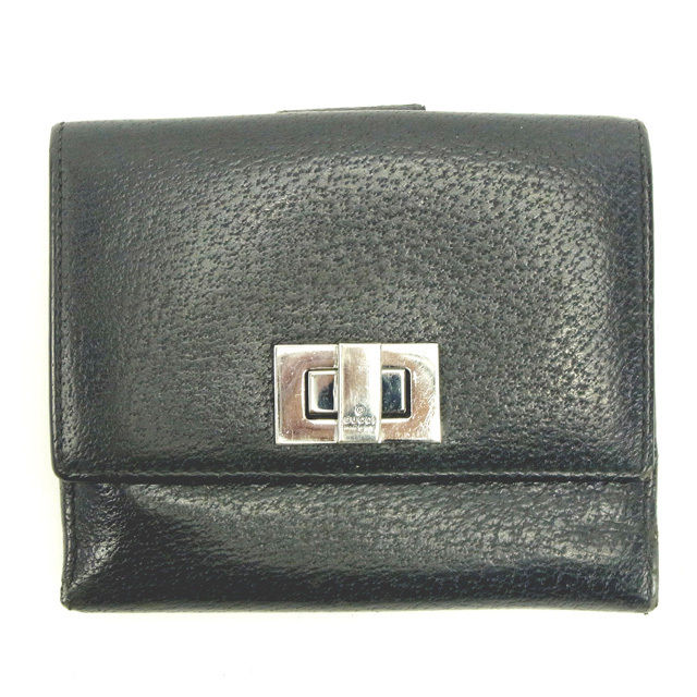Wホック財布 二つ折り財布 ブラック 中古 13,844円