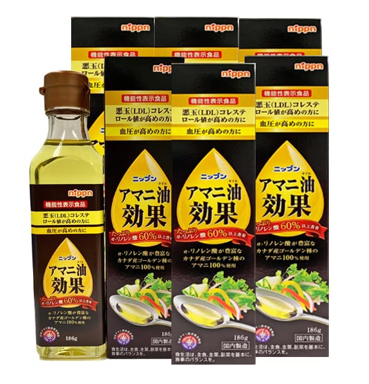 日本製粉 ニップン アマニ油（オイル）効果186gまとめて6本