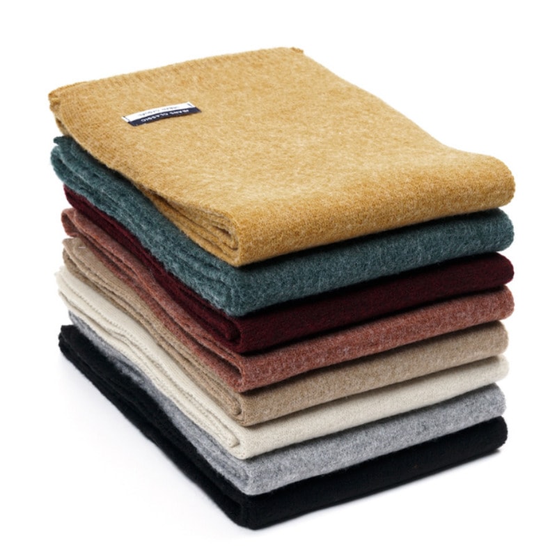 JBANS CLASSIC / Soft Wool Touch Plain Short Mini Knit Muffler 3 (C2104-AM095_BK)