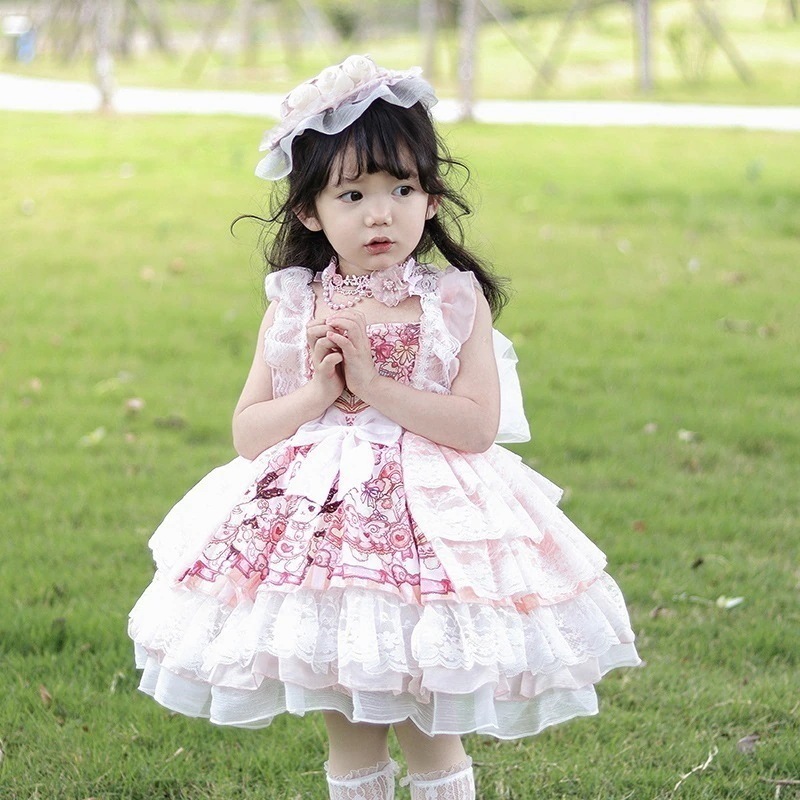 2025 夏ガールズロリータロリータかわいいプリンセススカート子供チュチュスカート