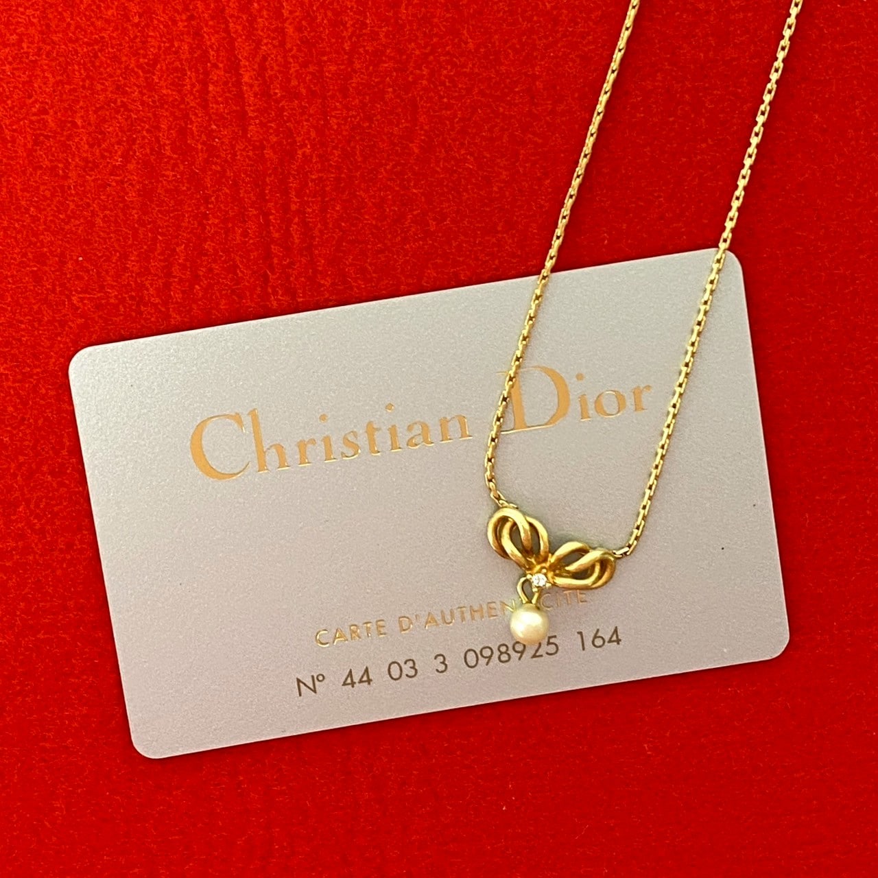 ネックレス GP ラインストーン フェイクパール ゴールド o267c