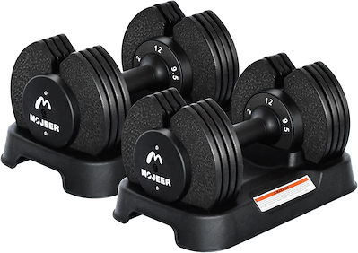 MOJEER 可変式ダンベルセット 10kg 2個セット ダンベル 【10kg×2セット】 ダンベル 2個可変式 筋トレ ダンベルセット