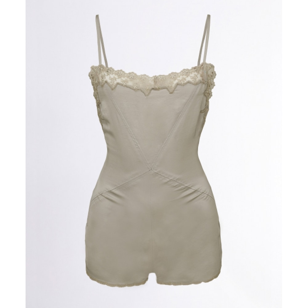 スカルプターランジェリーボディロンパースグレー