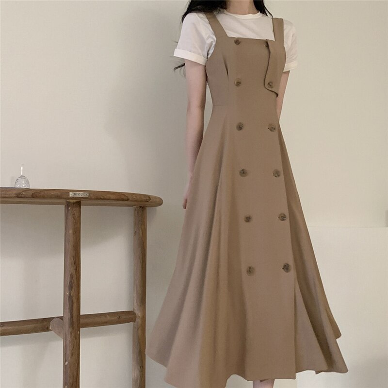 レディース ワンピース サロペット ミモレ ミモレ丈 ロング ロング丈 マキシ マキシ丈 袖なし ノ