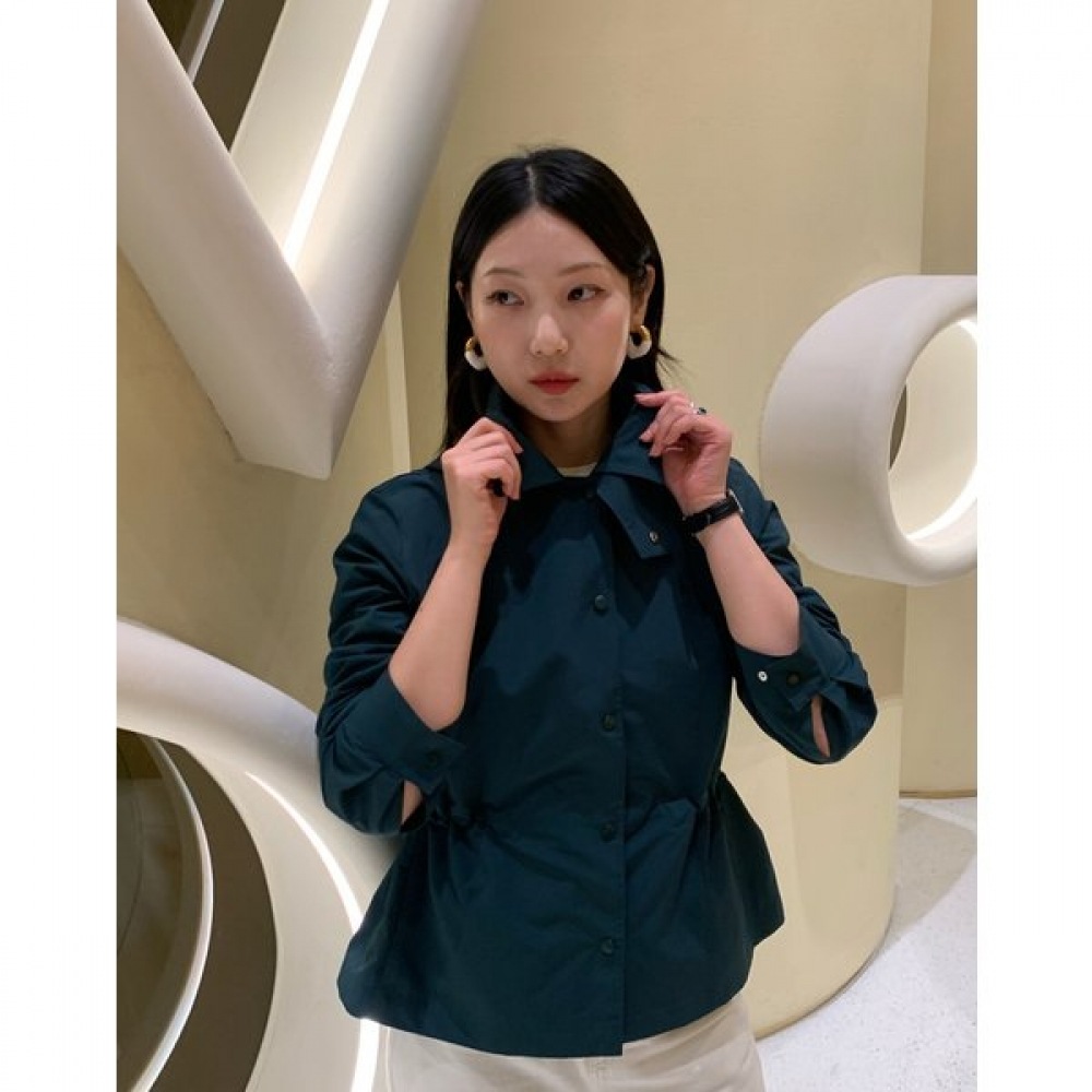 [25SS] シャツカラー ハーフサファリジャンパー ダークグリーン HSJU5B301E2