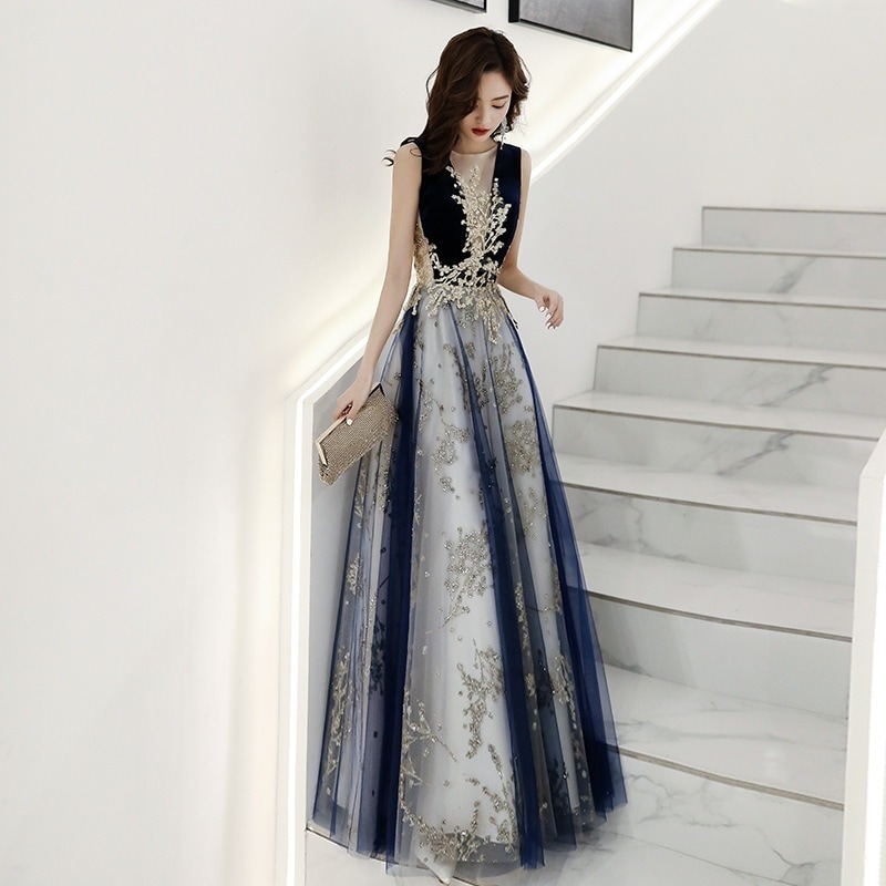 ロングドレス 演奏会用 パーティードレス 結婚式 ドレス ステージドレス 大人 ピアノ 発表会 コーラス 合唱衣装 マキシ丈 大きいサイズ 成人式-773