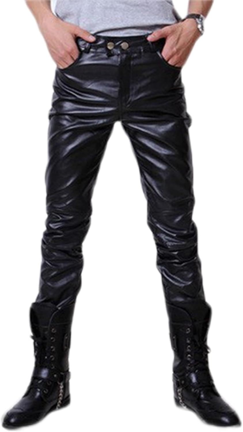 レザーパンツ レザーズボン メンズ 秋用 レギンス 美脚 ストレッチ ズボン ロングパンツ バイク パンク系 春秋 紳士用 ライダースパンツ 大人 ストリート hiphop系 クラッシュ 動きやすい