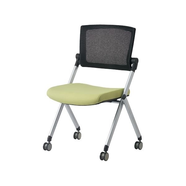 人気スポー新作 ジョインテックス 完成品 グリーン GK-90SM キャスター付き 背メッシュ 肘なし 会議椅子(スタッキングチェア/ミーティングチェア) 椅子