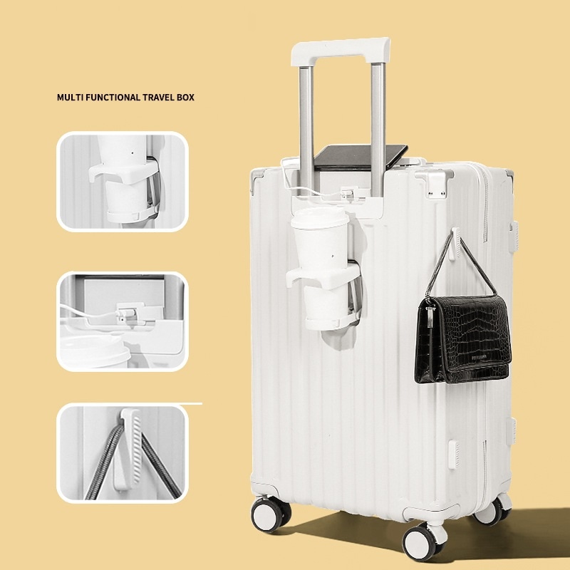 スーツケース 軽量 多機能カップホルダー付き USB充電可能 機内持ち込み キャリーケース 多色キャリーケース 旅行かばん 男女兼用 大容量 修学旅行 国内旅行す 丈夫で長持ちする短途旅行 5,034円