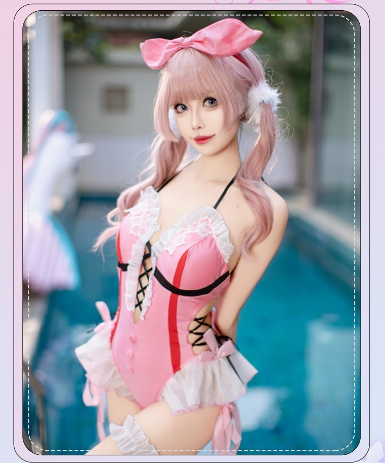 水着 コスプレ沈妙水着cos服女甘美セクシー水着二次元ゲーム衣装セット レディースラッシュガード Naraka メガ割