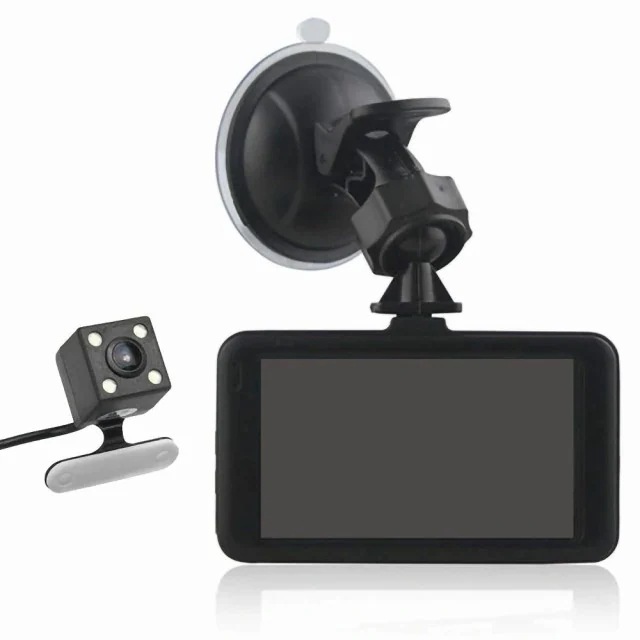 ドライブレコーダー 前後カメラ ダッシュカム 1080P 3インチ 120度広角 衝撃 Gセンサー 動体検知 バックカメラ付属 あおり運転対策 ALW-A8052 駐車監視 前後 吸盤 バッテリ