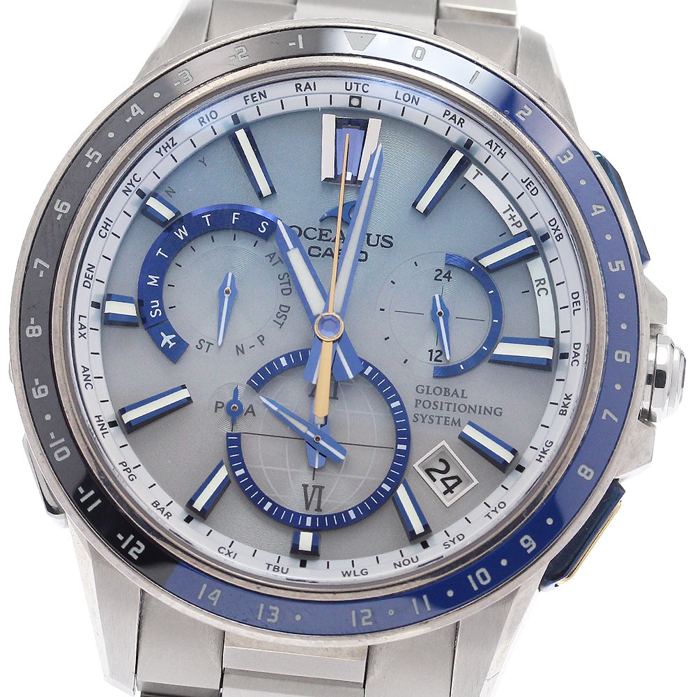 カシオ CASIO OCW-G1100C-7AJF オシアナス GPSハイブリット ソーラー電波 メンズ _950348【中古】