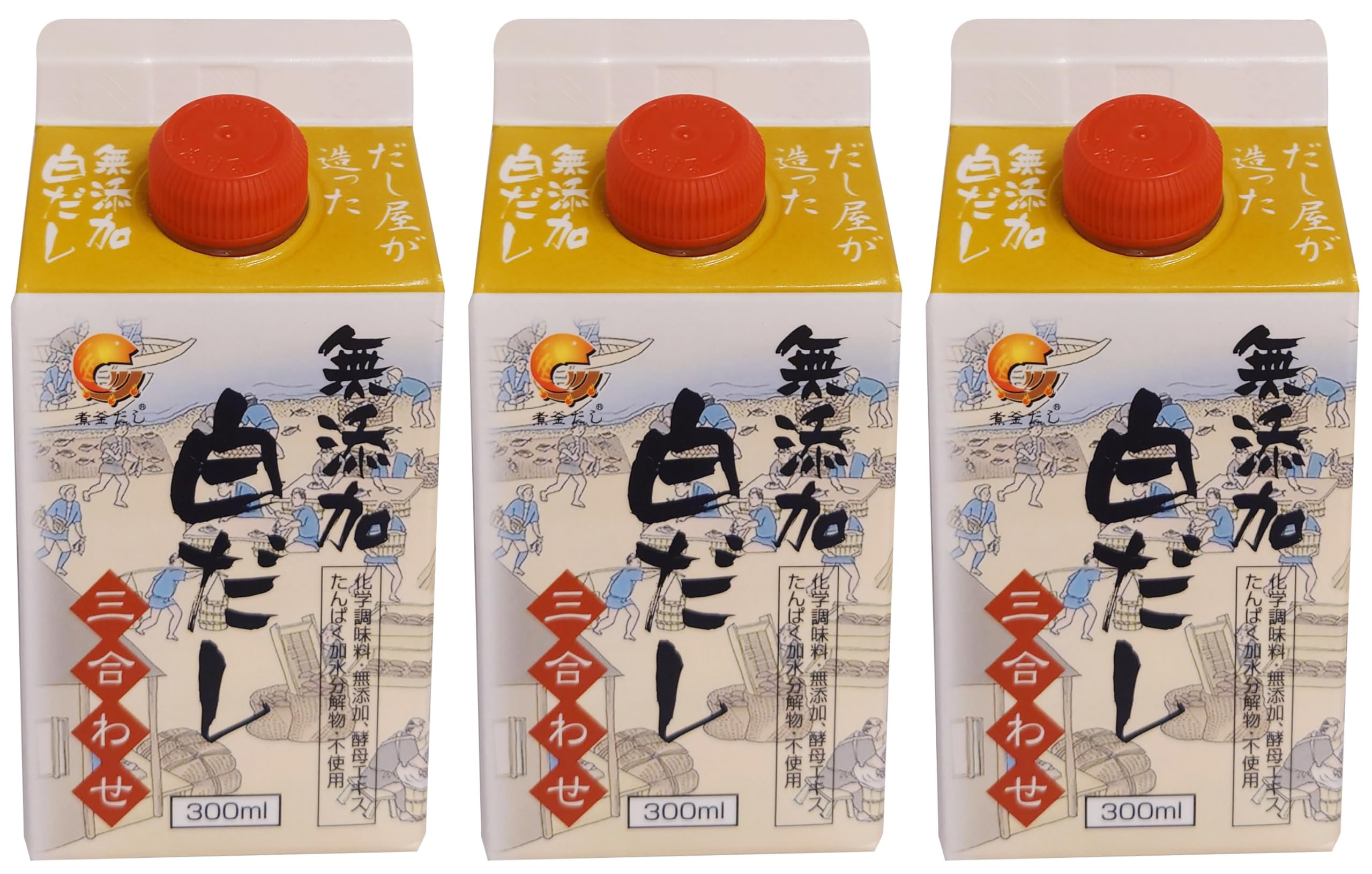 マエカワ 新容器に移行中　だし屋が造った　無添加 白だし 三合わせ 300ml×3本