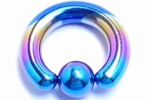 ニッケルフリー ボディピアス 4G 虹色 レインボー チタン CBR キャプティブビーズリング 4ゲージ メンズ レディース 男性 女性 G23 定番 プレゼント 輪っか rnr4gxxxxxxxx