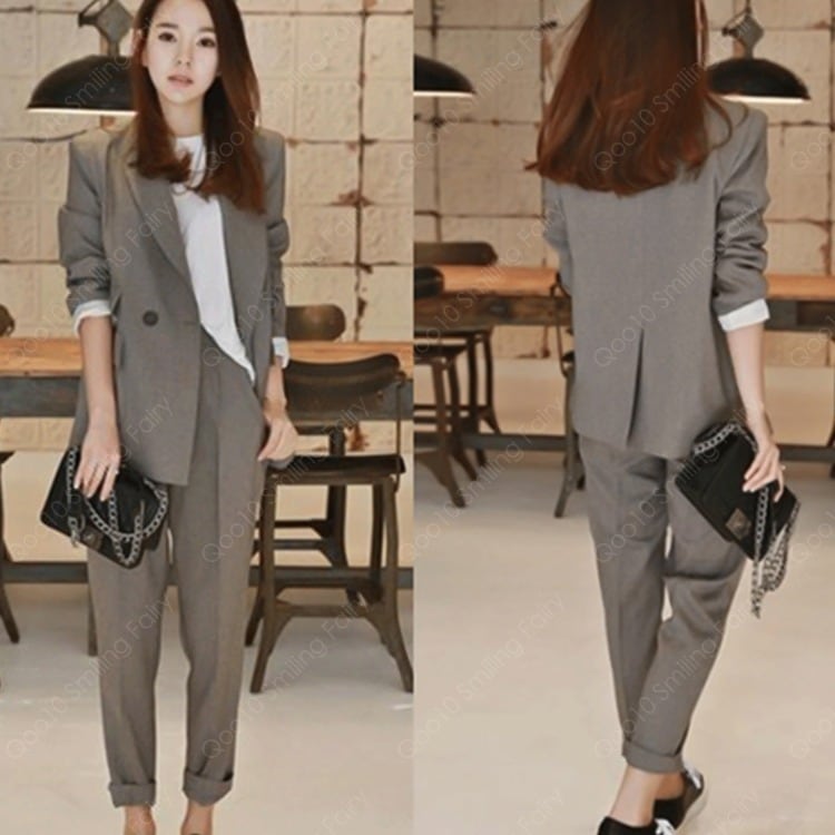 【新品追加】【最安値挑戦】 おしゃれ 着痩せ パンツスーツ セットアップ 20代30代 40代 レディース スーツジャケット 春新作 上品 カジュアル 韓国風 入学式 卒業式-46