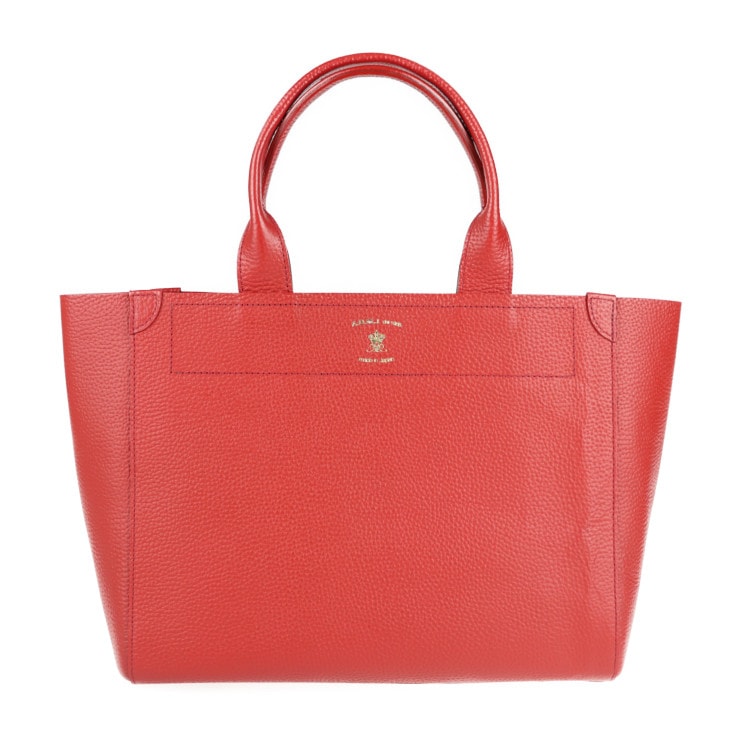 超美品 ADMJ エーディーエムジェイ トートバッグ ACS01052 ハンドバッグ レザー レッド ゴールド金具 本物保証 中古