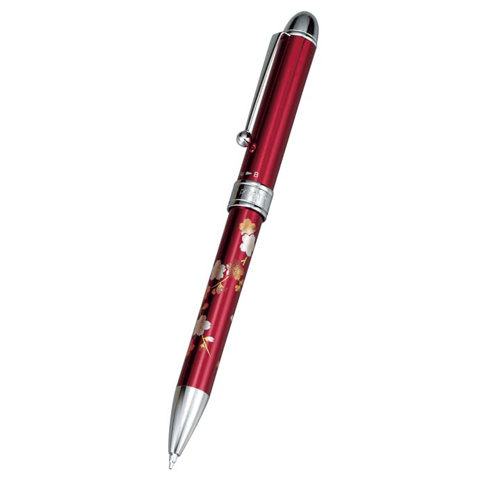 ミタニ 山中漆器(Mitani) プラチナ漆芸多機能ペン(エンジ) 桜 M18080-0