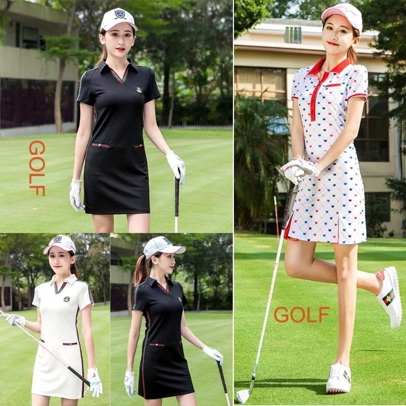 【1つ買うと10個もらえる】メガ割ポロワンピース レディース ゴルフウェア レディース スポーツウェア 吸汗 カジュアル おしゃれ502