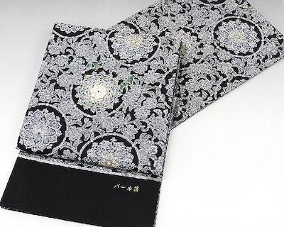 袋帯　うさぎ　月　芝草　掬い　兎　着物　075w d 袋帯 うさぎ 月 芝草 掬い 兎 着物 075w d