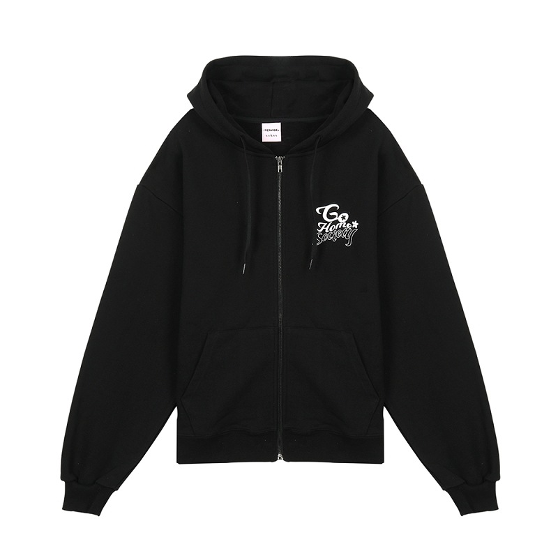 GO HOME SOCIETY Zip Up - BLACK