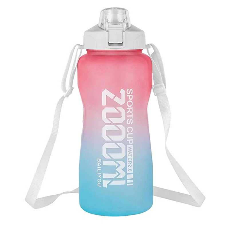 【急速出荷!】1つ買うと10個水筒魔法瓶カバー韓国大容量2リットル軽量 保温保冷直飲みかわいいストローコップ子供おしゃれ男女通勤