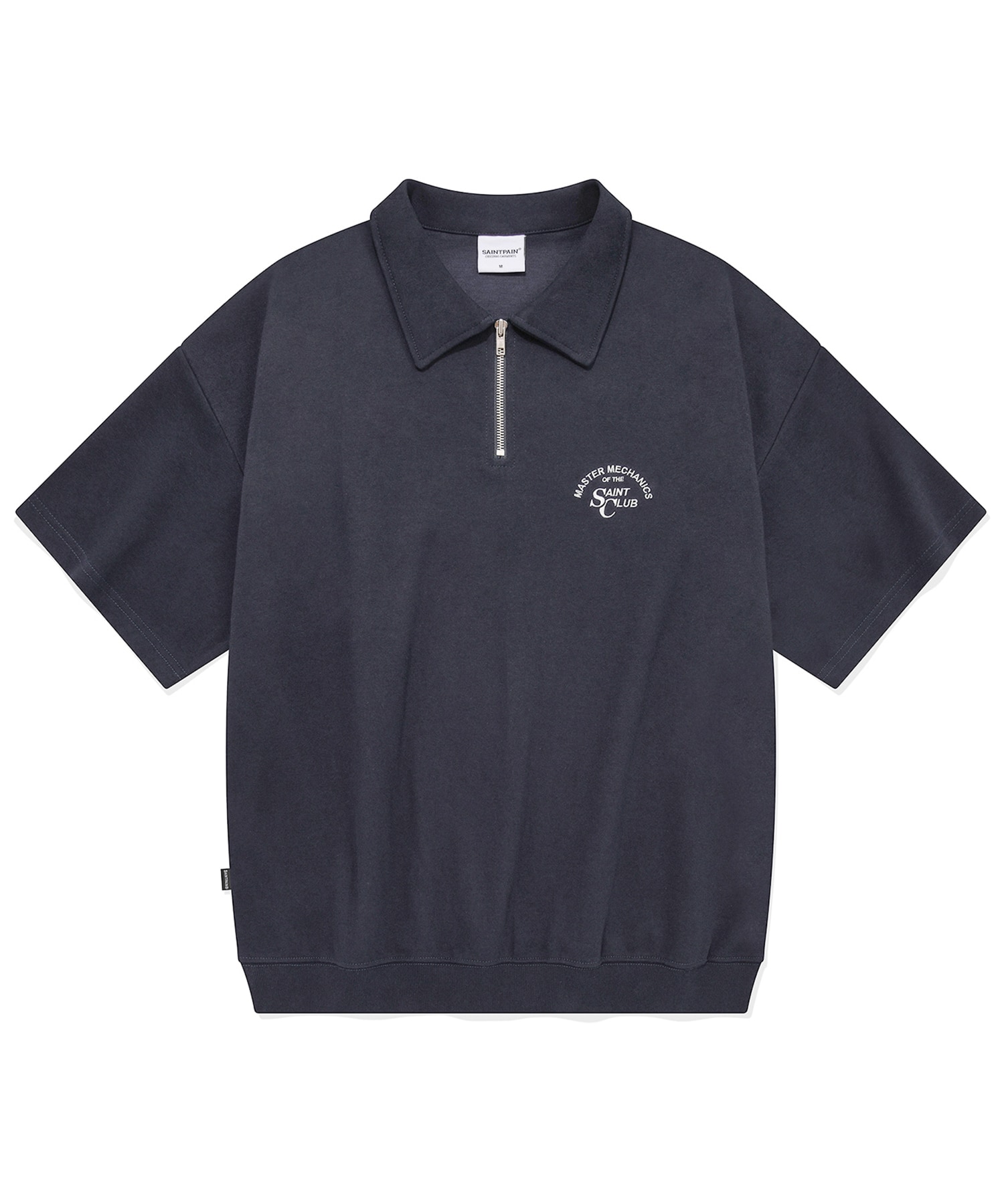 SP Emblem Collar Sweat Short Sleeve T-Shirt-Navy 7,158円