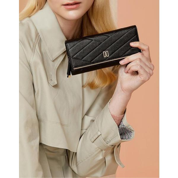 [26SS] [長財布1位][CARLISLE MODERN]ブラック カーライル パターン ゴールド DD 3段 長財布 DCWA6E411BK