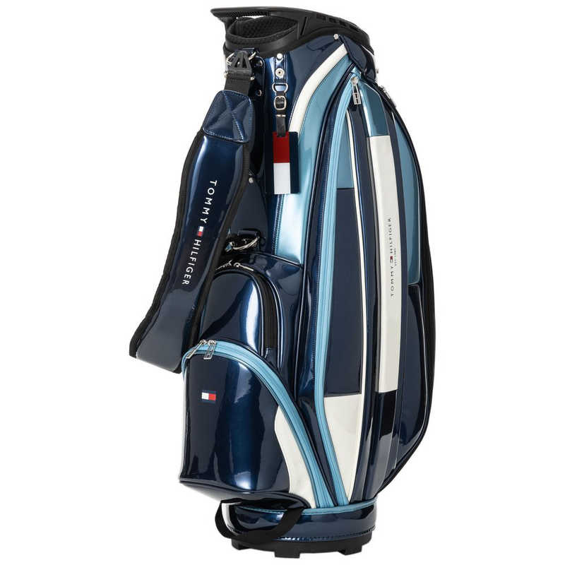 トミーヒルフィガー　25FW カートキャディバッグ エナメルスポーツ ブルー　THMG5FC1_25FW