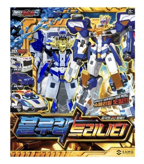 [メタルカードボットS 正品] シーズン2 / ブルーコップトリニティ 究極の3段合体/ パトカー/ 変身ロボット/ シュペリエルドッキング/ ビークルモード/ おもちゃフィギュア