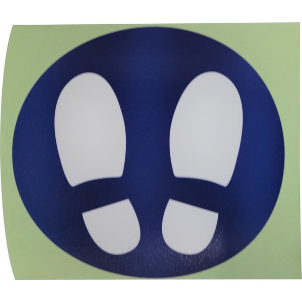 ZETT ゼット 体育器具 足形マークシール 青10枚 学校器具 アクセサリー ZI033