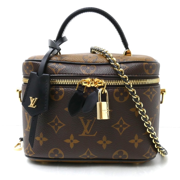 LOUIS VUITTON ルイ・ヴィトン ヴァニティ NV PM 2Wayショルダーバッグ モノグラムリバース ブラウン M45165 ICチップ レディース 中古 美品